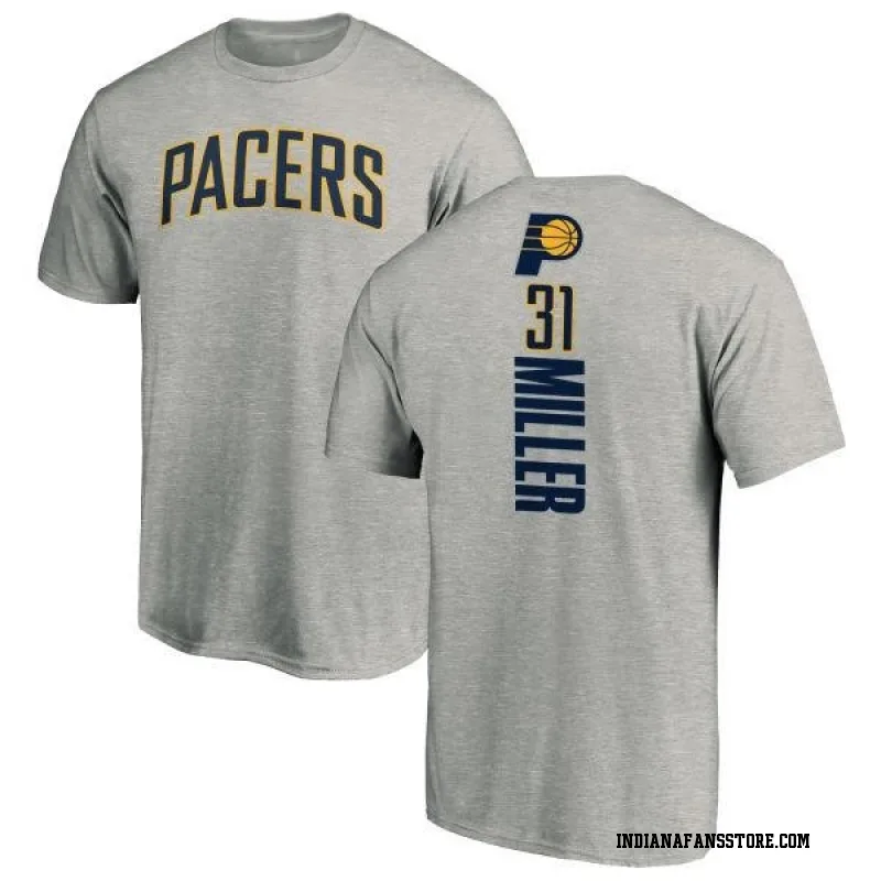 Men's Reggie Miller Indiana Pacers Ash Backer T-Shirt