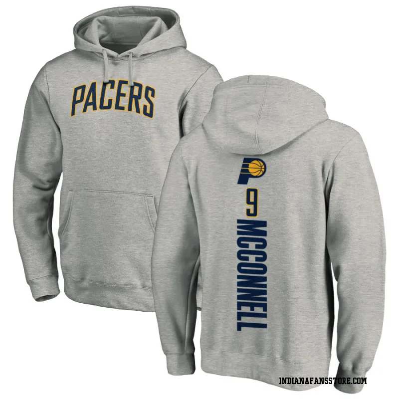 Men's T.J. McConnell Indiana Pacers Ash Backer Pullover Hoodie